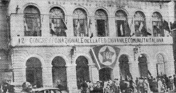 L'edificio in cui si tenne il XII Congresso della FGCI, il primo da quello del 1931 tenuto a Zurigo in esilio.