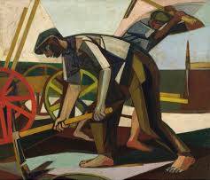 Terre non guerre, dipinto di Armando Pizzinato, 1950.