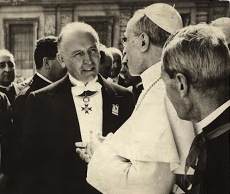 Luigi Gedda con il Pontefice Pio XII.