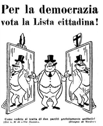 Vignetta apparsa sull'Unità del 22/5/52.