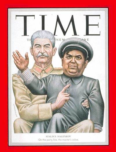 Stalin e Malenkov nella copertina di Time del 6/10/52.