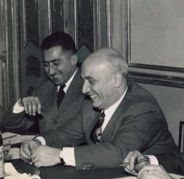 Giovanni Marcora con Amintore Fanfani negli anni '50.