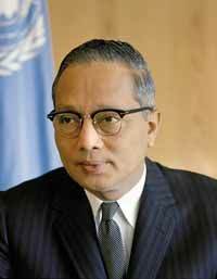 U Thant, segretario generale dell'ONU dal 1961.