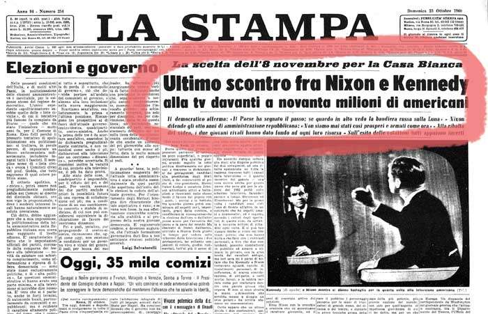 In America, molto prima che in Italia, la TV è fondamentale strumento di consenso elettorale.