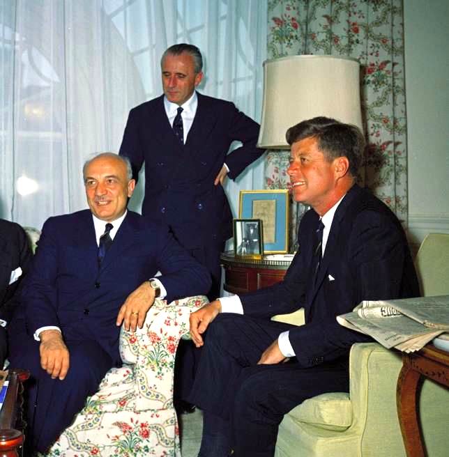 Fanfani e Kennedy a colloquio nel giugno 1961.