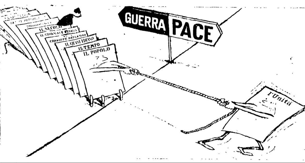 Vignetta apparsa sull'Unità il 6/8/58.