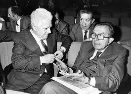 Salvo Lima con Giulio Andreotti, suo capocorrente nella DC.