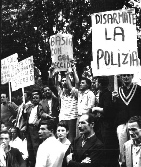 Contestazioni popolari a Ceccano dopo l'omicidio dell'operaio Mastrogiacomo.