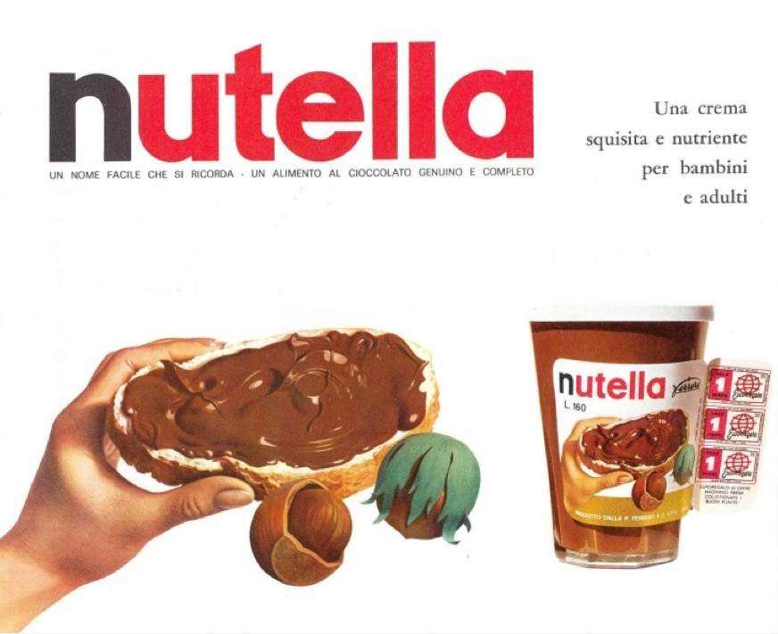 La Ferrero lancia la Nutella, strepitoso e intramontabile successo mondiale.