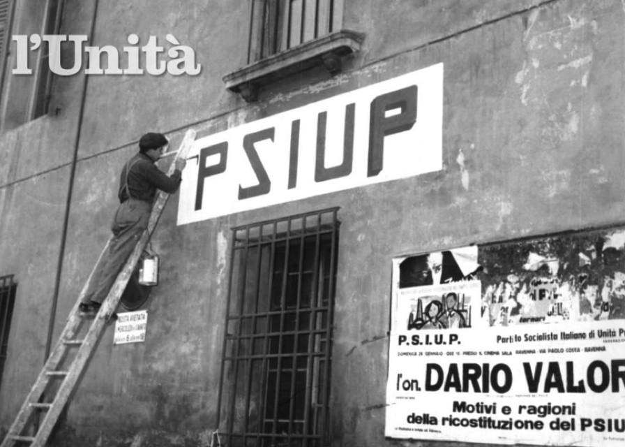 Una sezione del nuovo partito costituito a sinistra del PSI.