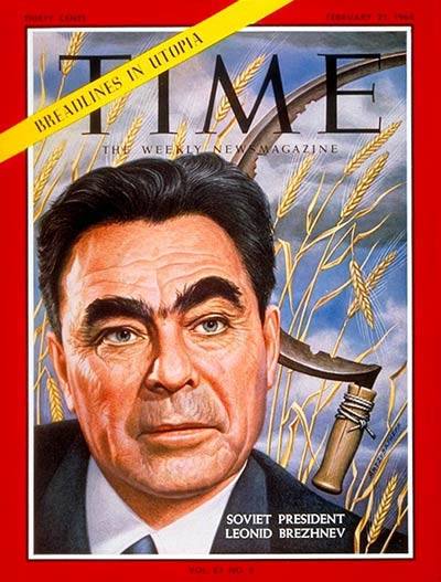 Leonid Breznev sulla copertina di Time.