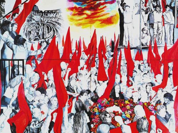 I funerali di Togliatti nel quadro di Renato Guttuso.