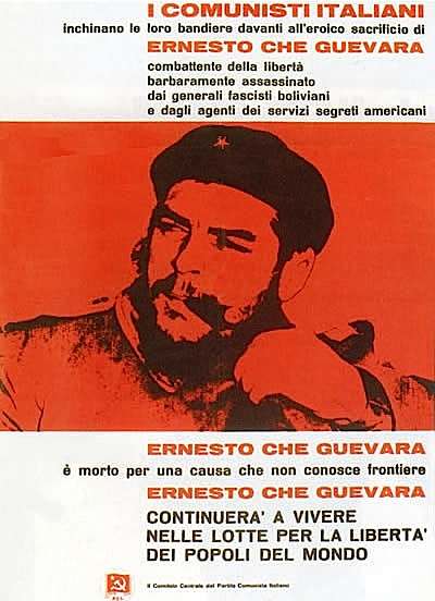 Manifesto dei comunisti italiani per la scomparsa di Che Guevara.