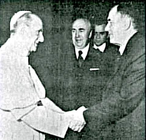 Il ministro degli esteri sovietico Gromyko con Paolo VI.
