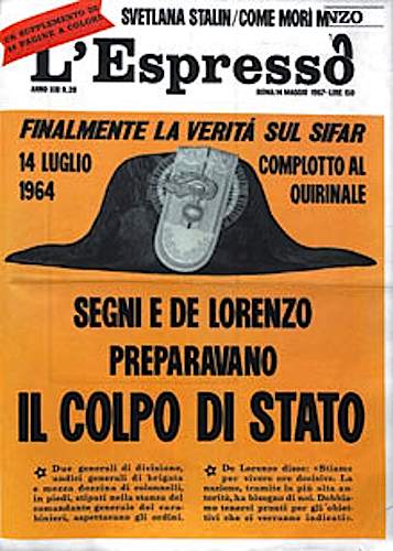 Il numero de L'Espresso che fa esplodere il "caso Sifar".