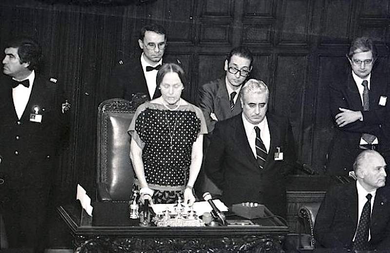 Nilde Iotti il 12 luglio 1983 viene eletta Presidente della Camera.