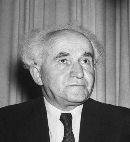 David Ben Gurion, padre fondatore dello Stato di Isarele.