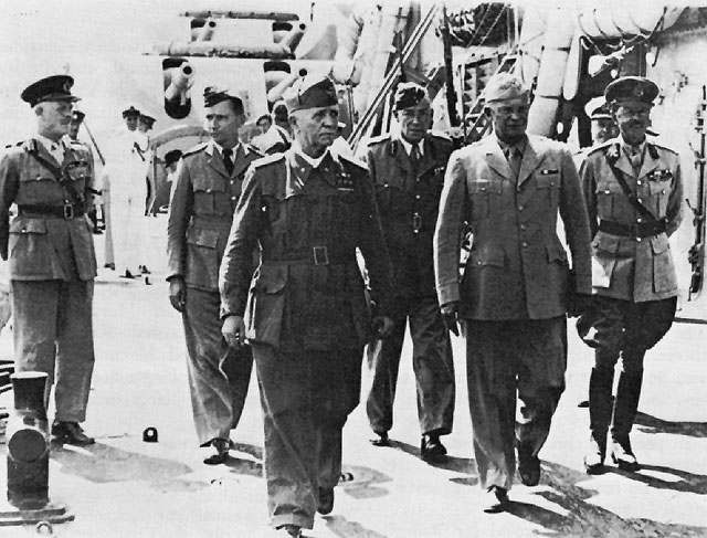Badoglio e Eisenhower a Malta.