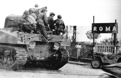 L'ingresso a Roma delle forze alleate.