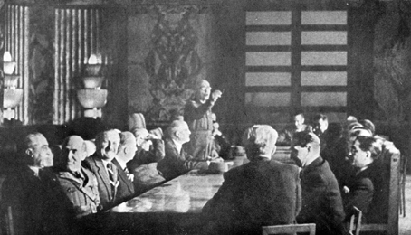 La prima riunione del II governo Badoglio a Salerno.