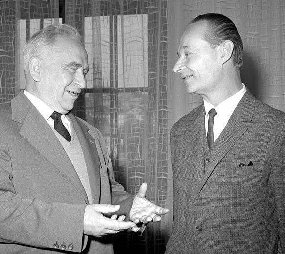 Luigi Longo con Alexander Dubcek.