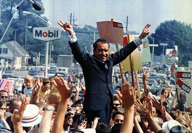 Richard Nixon, vincitore delle elezioni presidenziali americane del 1968.