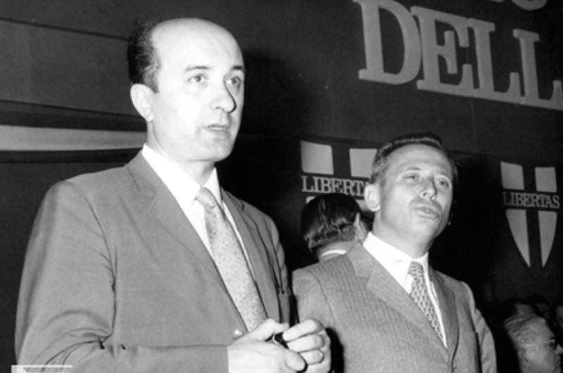 Ciriaco De Mita (a sinistra) con Luigi Granelli della corrente di Base della DC.