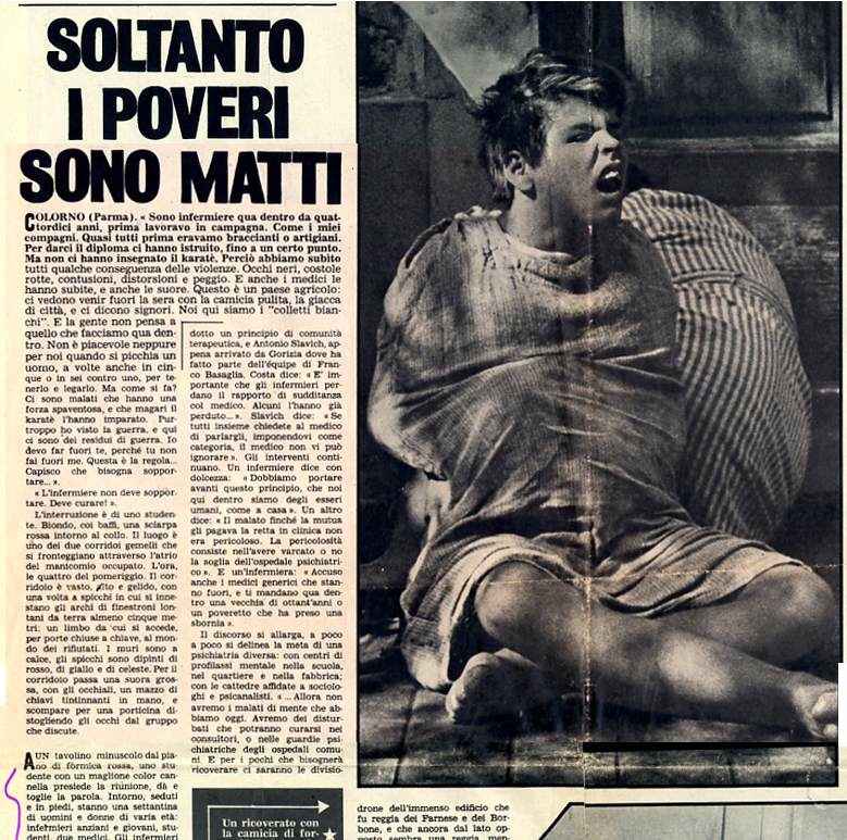 Sull'Espresso appare un'intervista a un infermiere di Colorno che denuncia la condizione dei ricoverati.