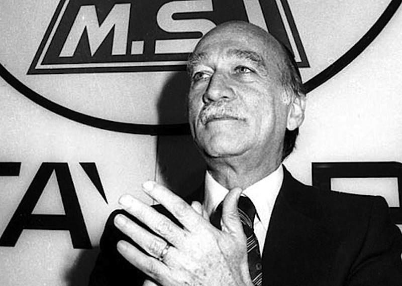 Giorgio Almirante, nuovo segretario del Msi.