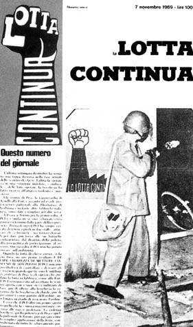Il primo numero del settimanale Lotta continua.