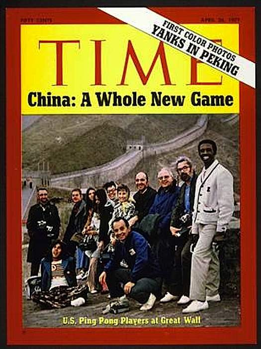 La copertina di Time dedicata alla diplomazia del ping pong.
