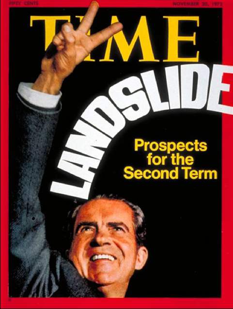 Copertina di Time dedicata alla rielezione di Nixon a Presidente degli Usa.