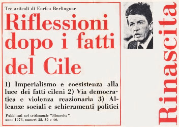 Gli articoli di Berlinguer apparsi su Rinascita dopo i fatti del Cile.