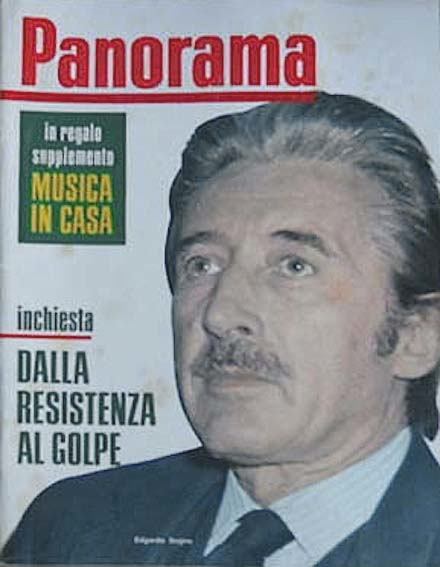 Edgardo Sogno sulla copertina di Panorama.
