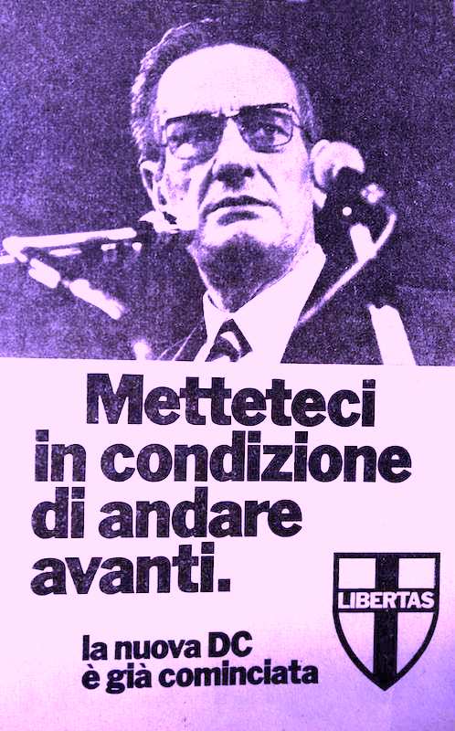 Manifesto della Dc dopo l'elezione di Zaccagnini a segretario nazionale.