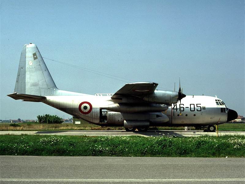 Un aereo Hercules C130 al centro dello scandalo Lockheed che scoppiò nel febbraio 1976.