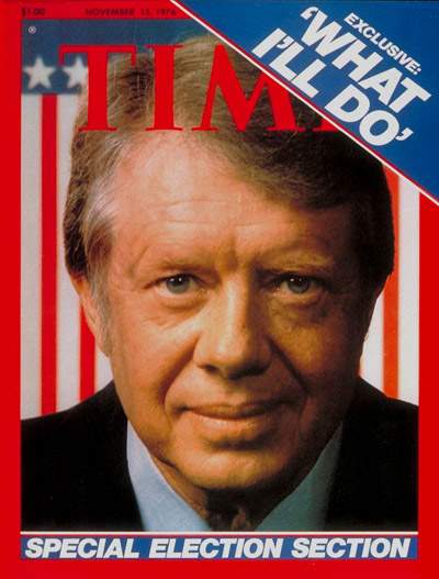 La copertina di Time dedicata all'elezione di Jimmy Carter a Presidente degli Stati uniti.