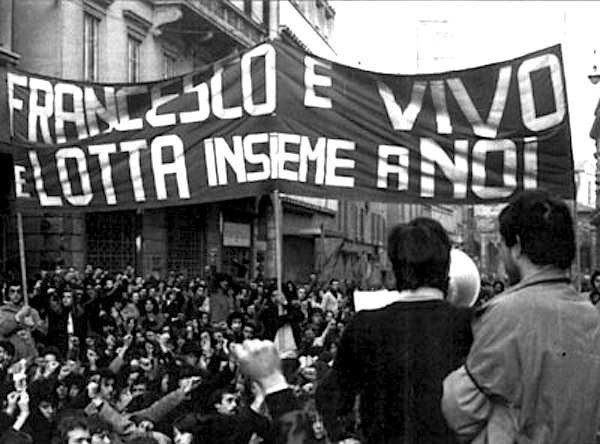 La manifestazione bolognese del 16 marzo 1977 contro la violenza poliziesca.