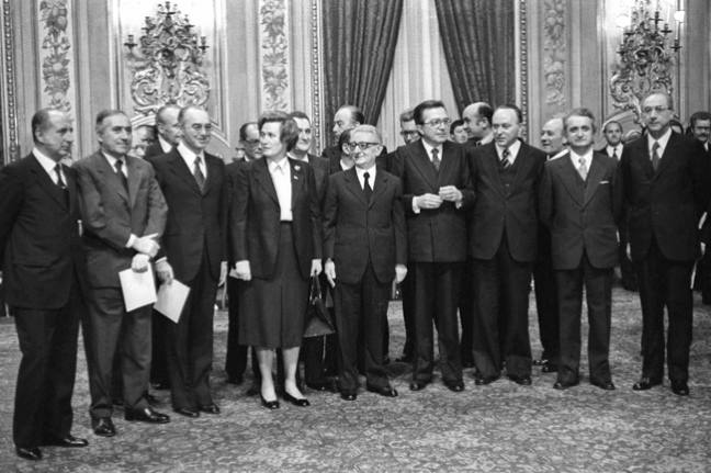 La compagine del III governo Andreotti.