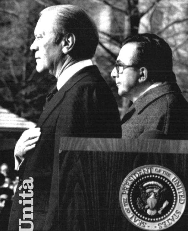 Andreotti, negli Usa nel dicembre 1976, con il Presidente uscente Gerald Ford.