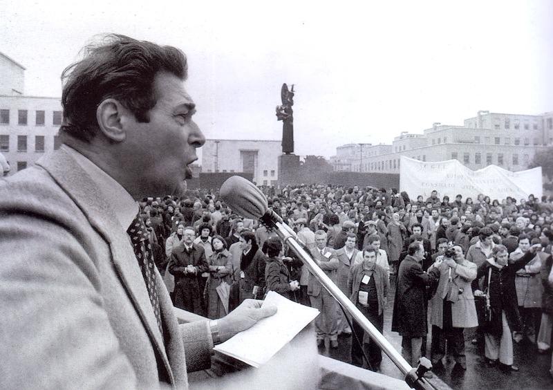 Il comizio di Lama all'Università di Roma il 17 febbraio 1977.
