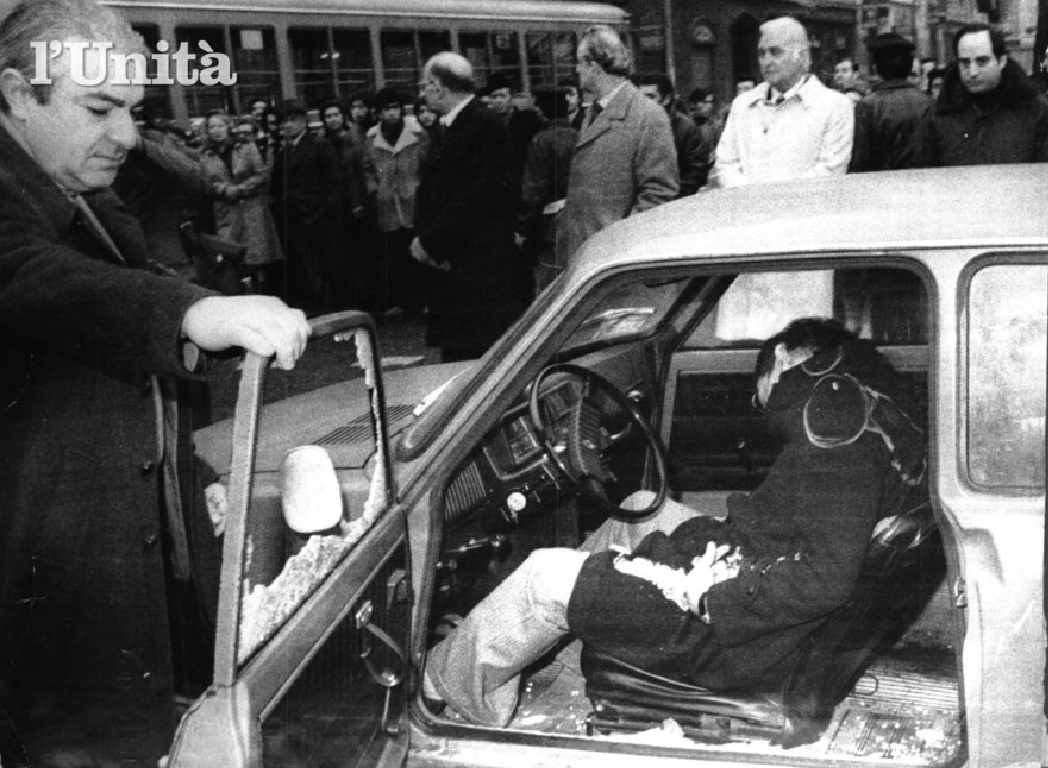 Il corpo del giudice Alessandrini ucciso il 29 gennaio 1979 da un commando di Prima linea.