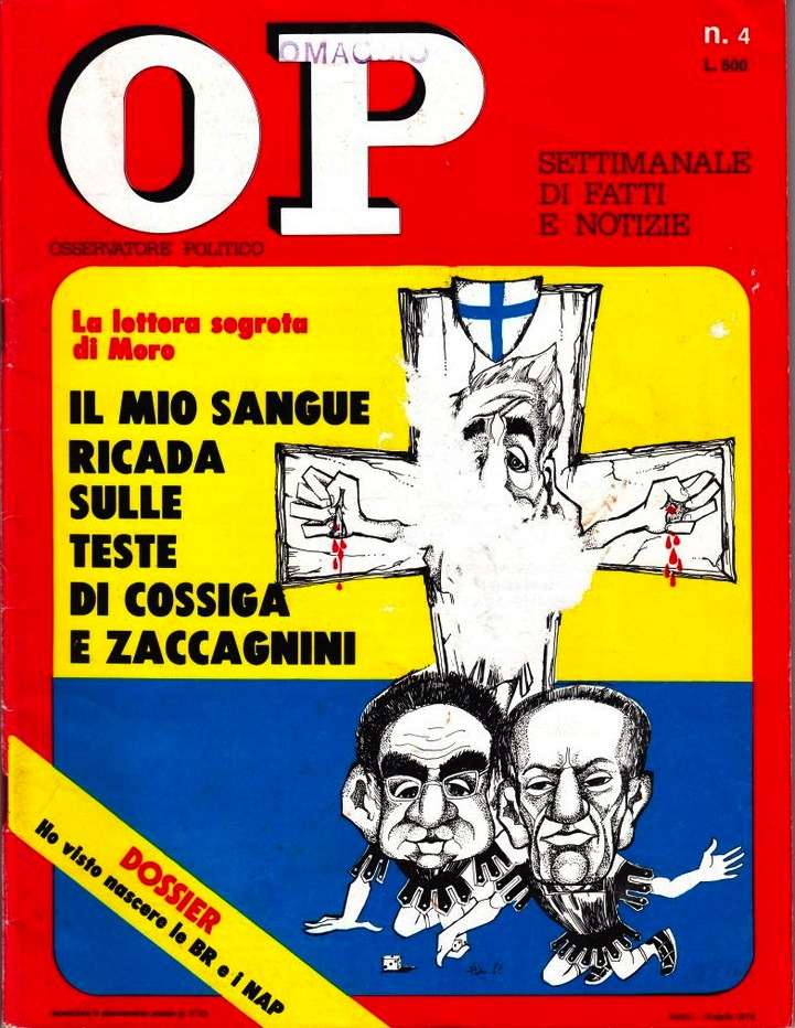 La copertina della rivista Op dedicata alla lettera segreta di Moro.