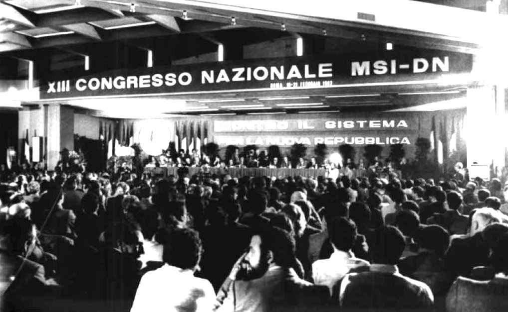 Immagine del XIII congresso del Msi-Dn nel 1982.