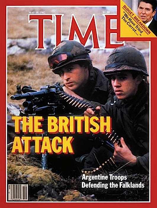 La copertina di Time dedicata alla guerra tra Regno unito e Argentina.