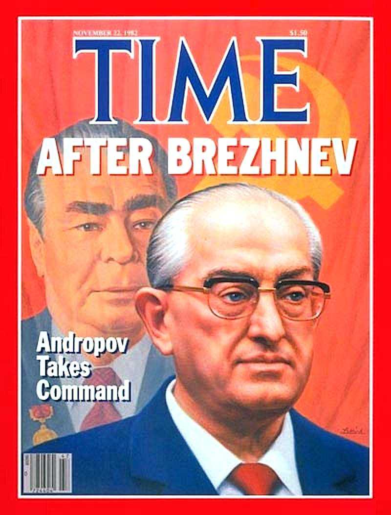 La copertina di Time dedicata al nuovo capo del Pcus Andropov.