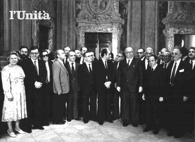 Foto di gruppo del II governo Spadolini.