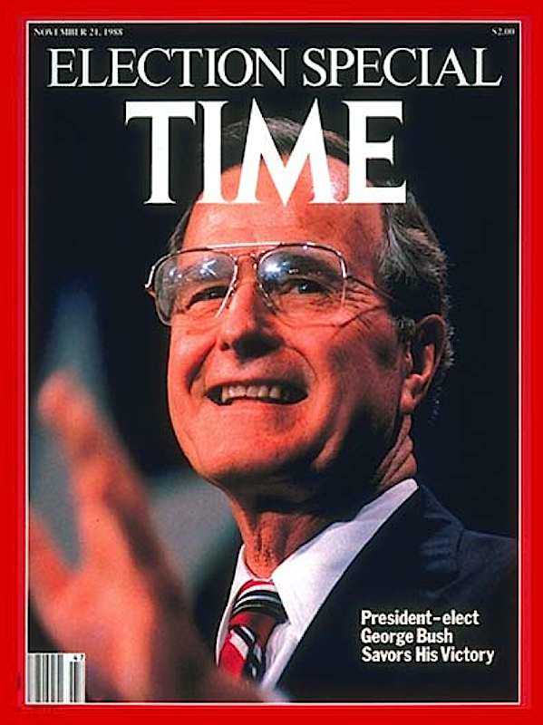 La copertina di Time dedicata all'elezione di George Bush nel 1988.