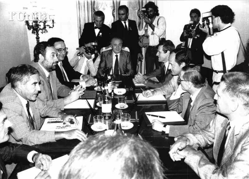 L'incontro del 31 maggio 1988 tra il Presidente del Consiglio De Mita e i dirigenti dei sindacati confederali.