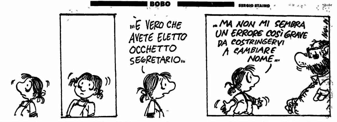 Vignetta di Staino su l'Unità del 19 novembre 1989.